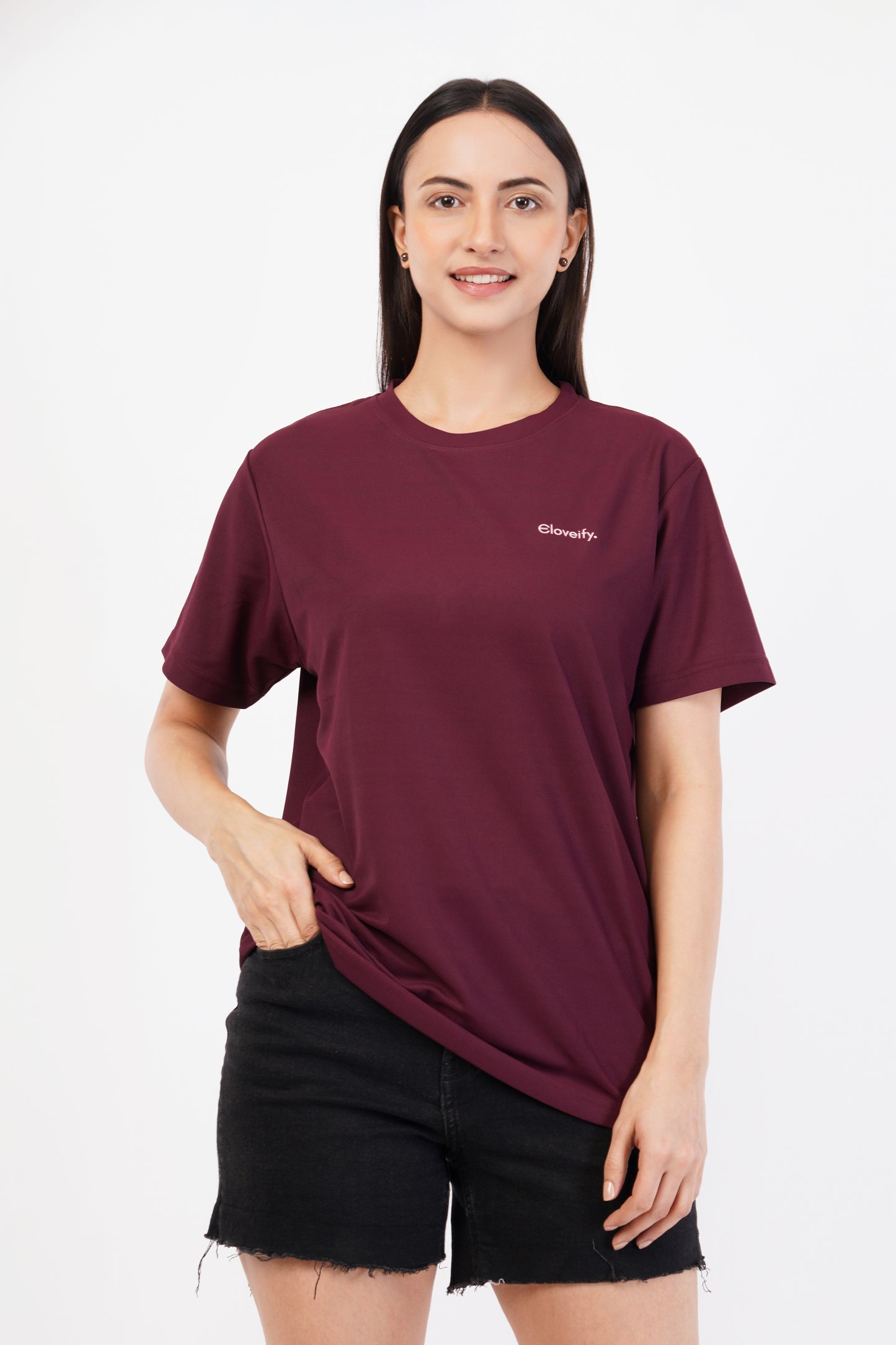 Unisex Maroon Gym T-Shirt