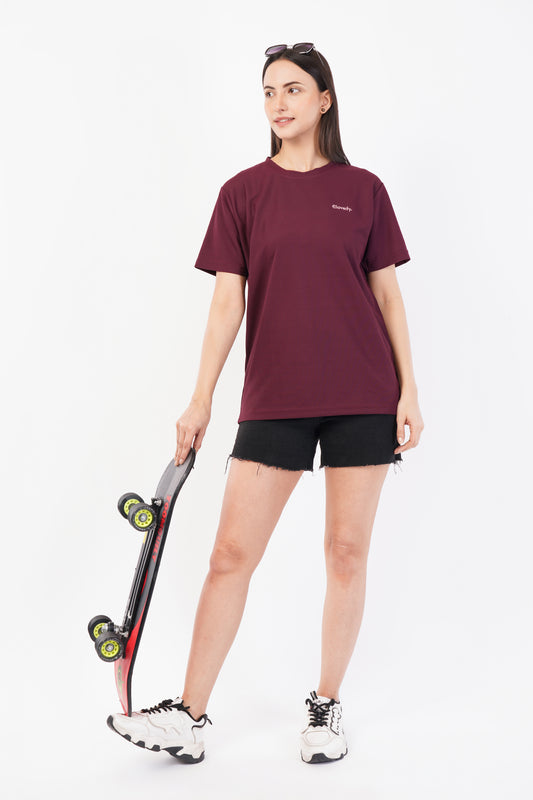 Unisex Maroon Gym T-Shirt