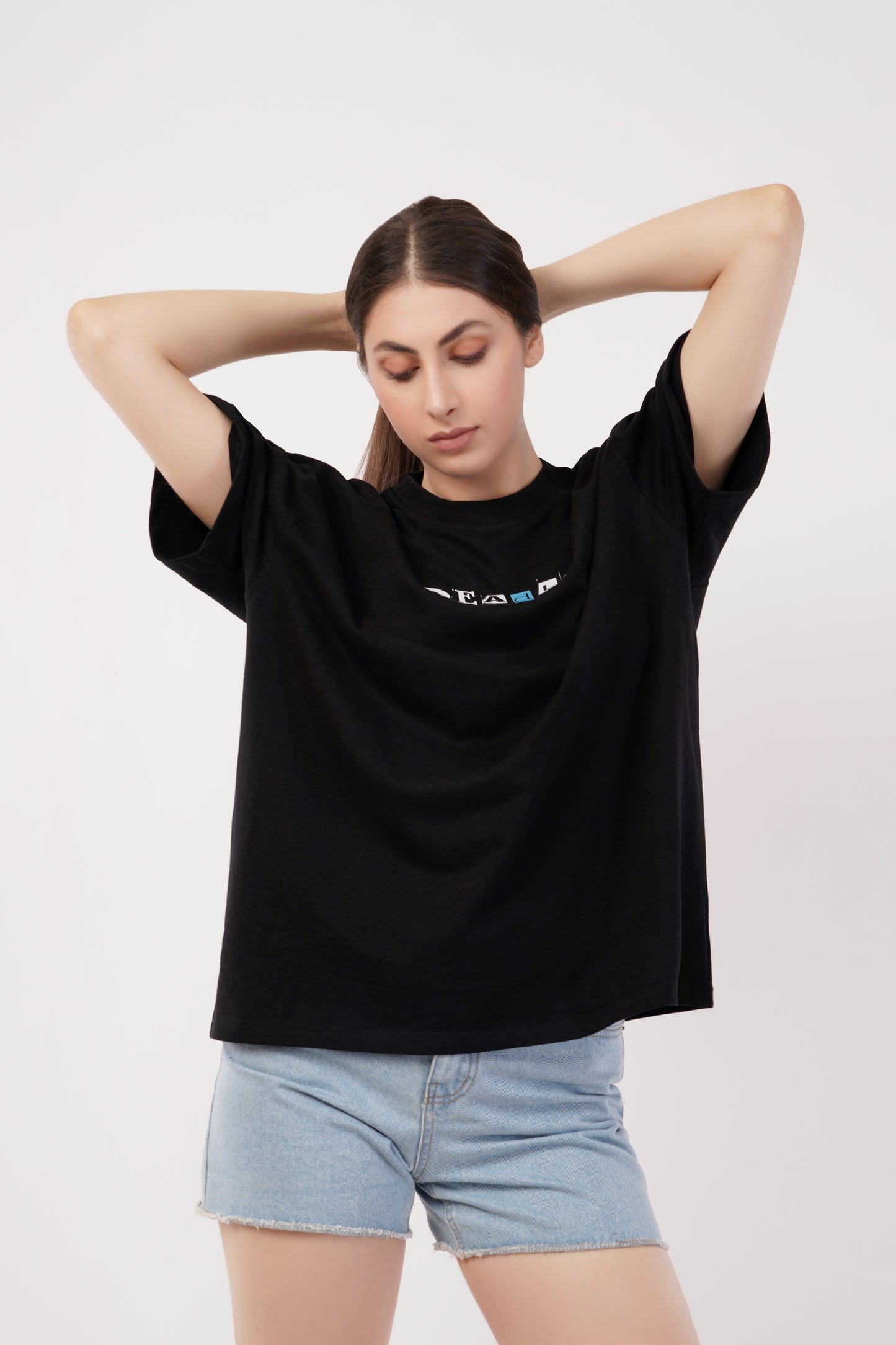 Unisex "Deadly" Black Oversized T-Shirt
