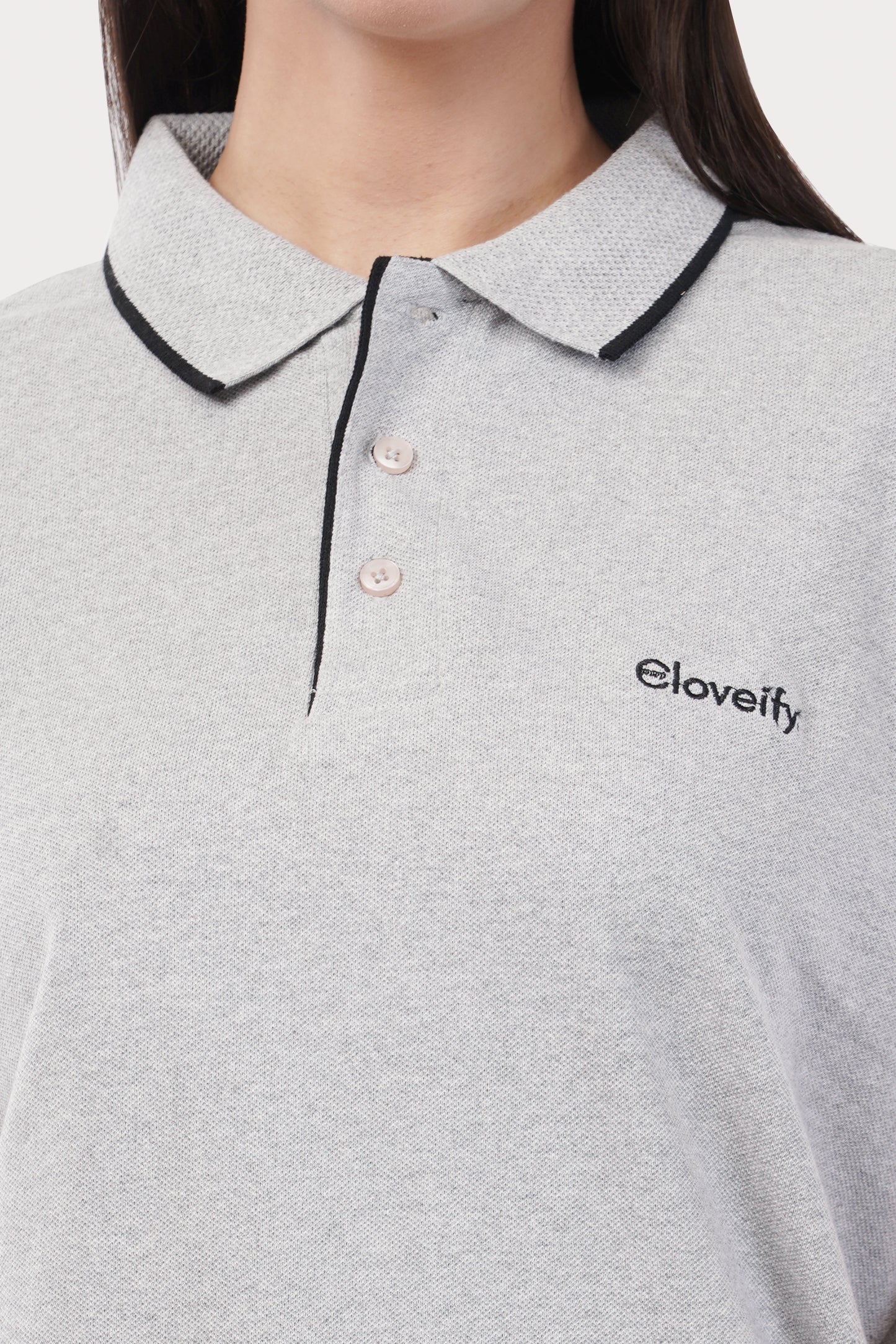 Unisex Grey Polo T-Shirt