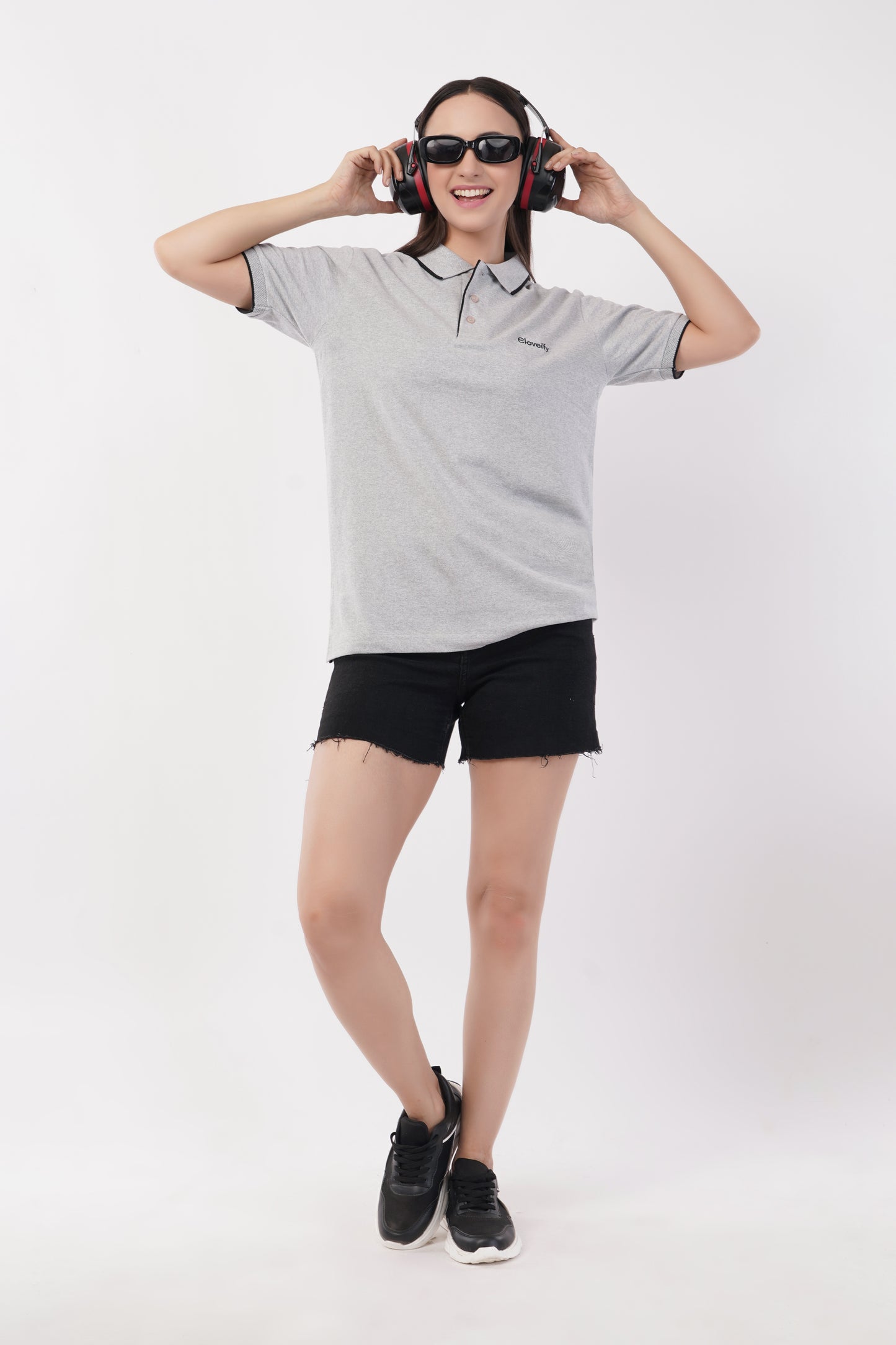Unisex Grey Polo T-Shirt