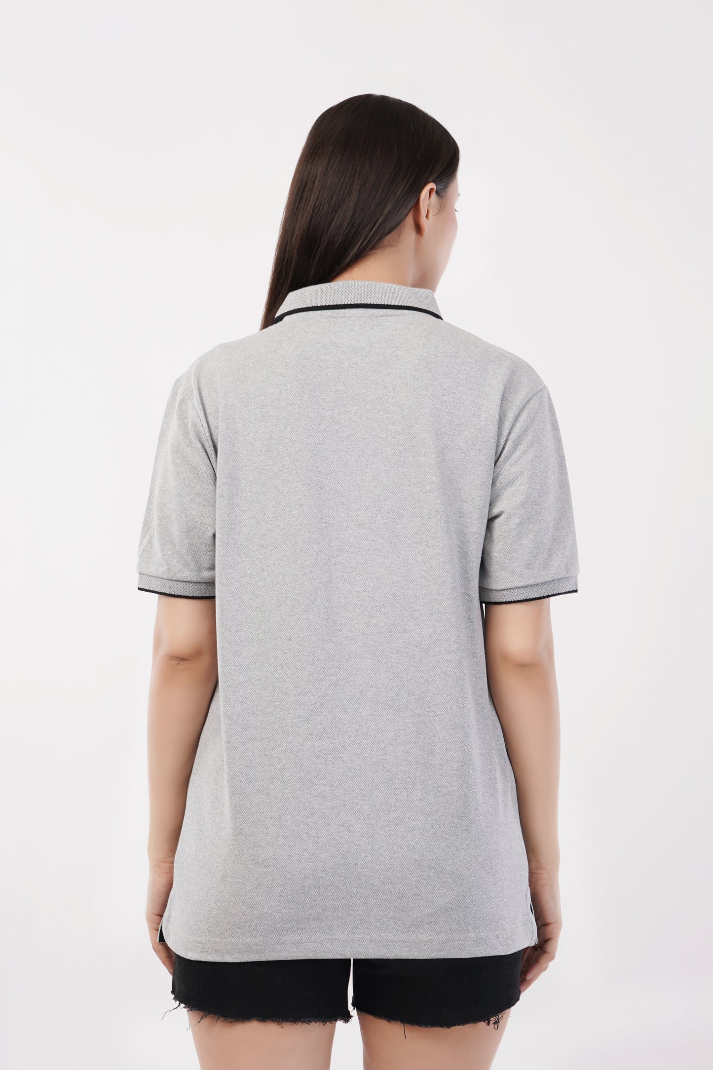 Unisex Grey Polo T-Shirt