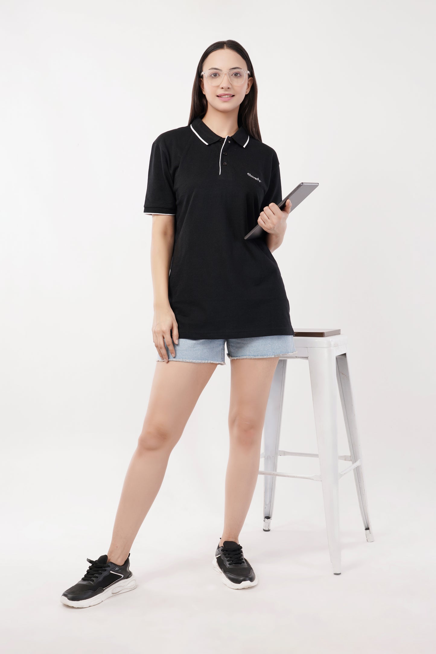 Unisex Black Polo T-Shirt