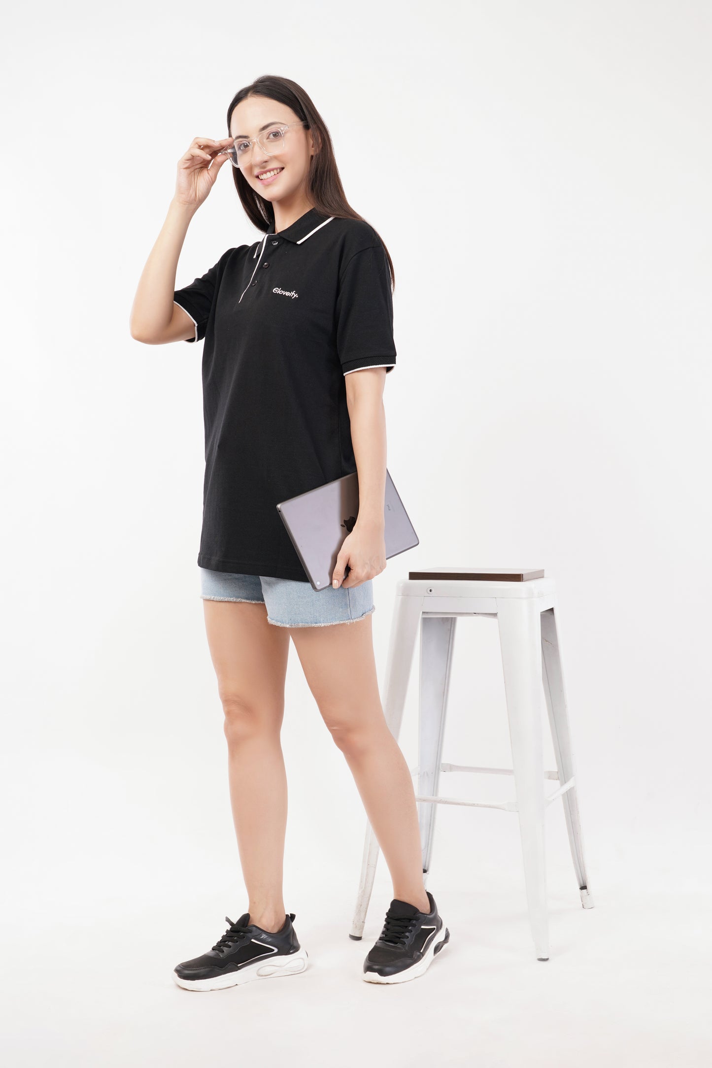Unisex Black Polo T-Shirt