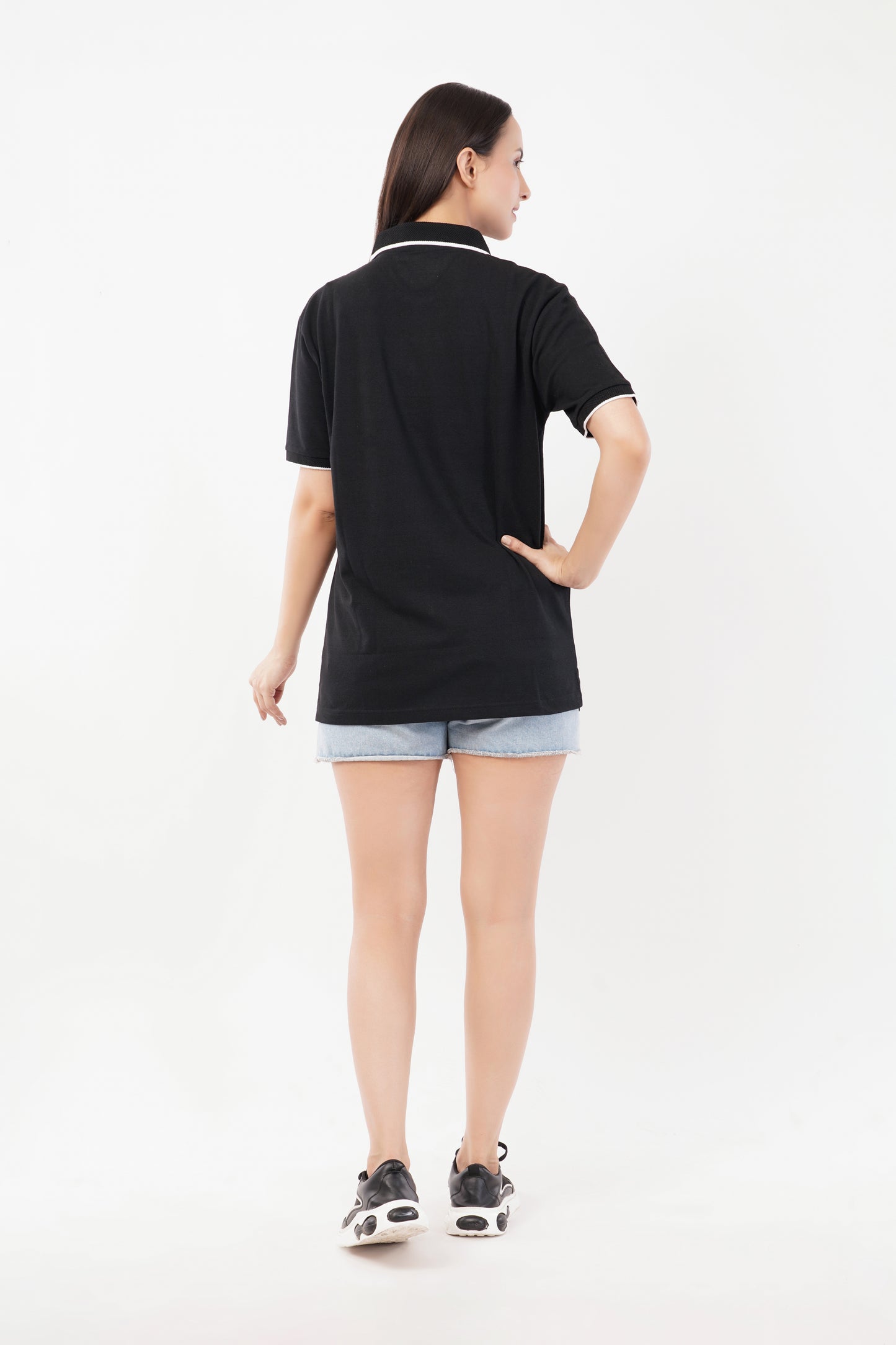 Unisex Black Polo T-Shirt