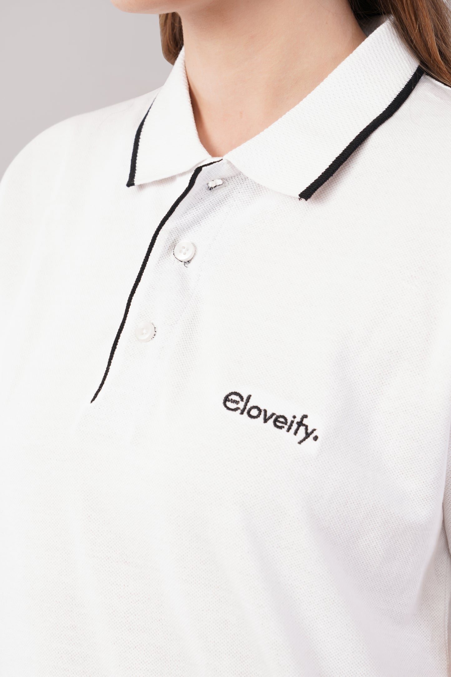 Unisex White Polo T-Shirt