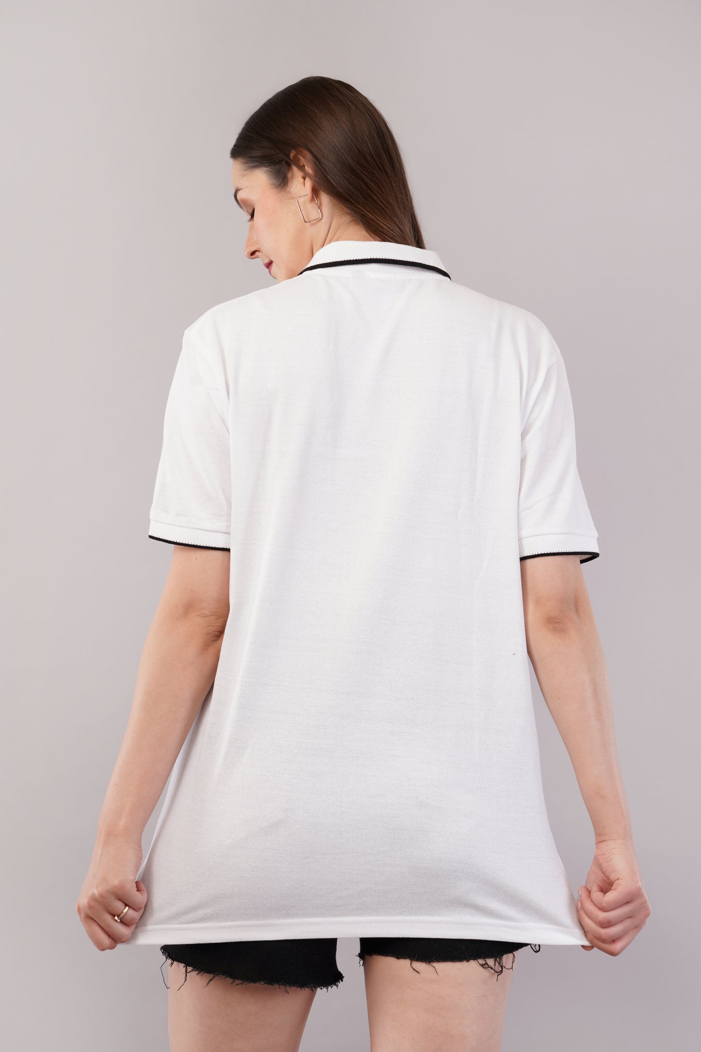 Unisex White Polo T-Shirt