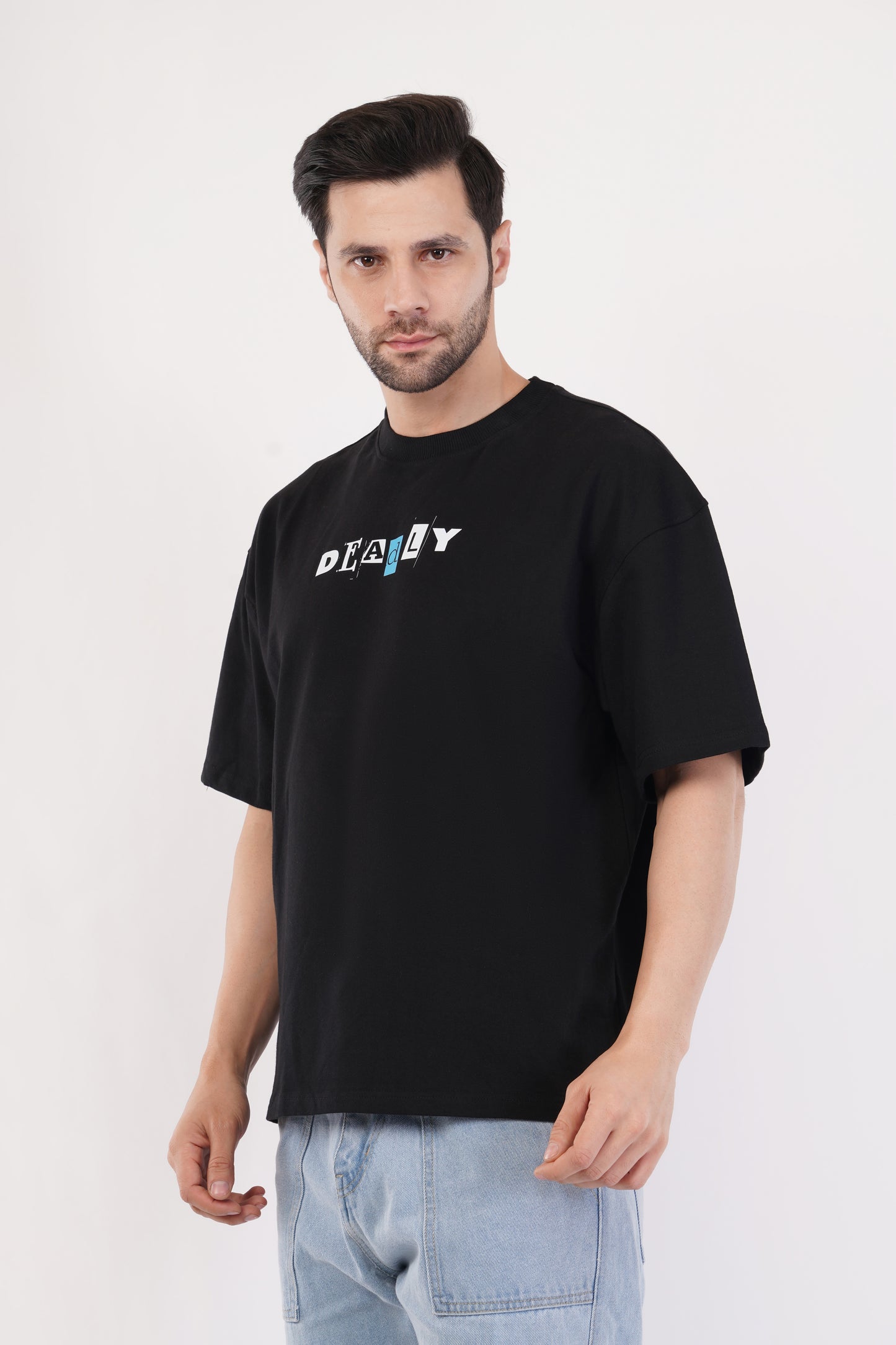 Unisex "Deadly" Black Oversized T-Shirt