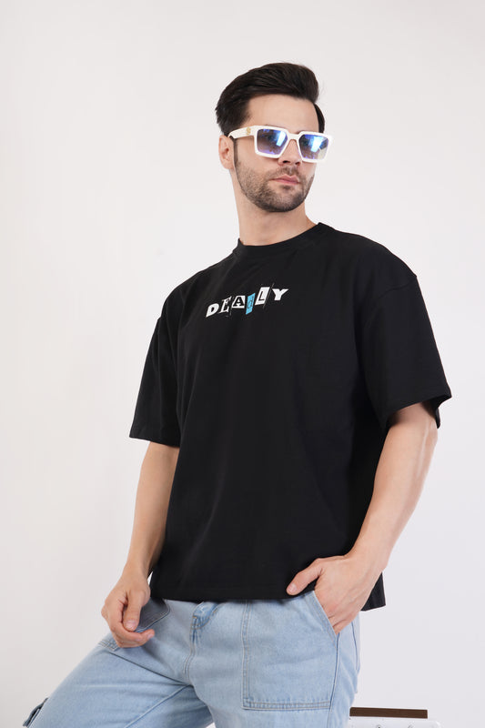 Unisex "Deadly" Black Oversized T-Shirt
