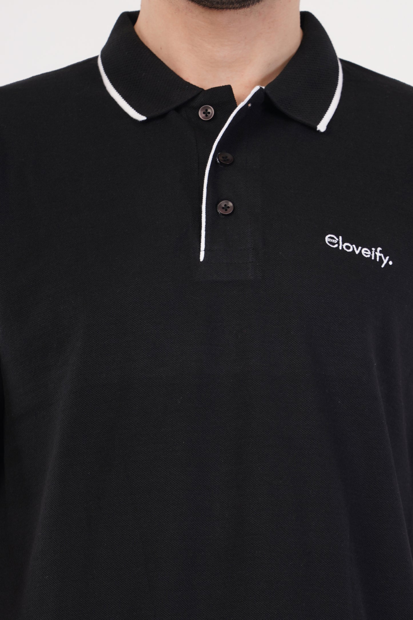 Unisex Black Polo T-Shirt