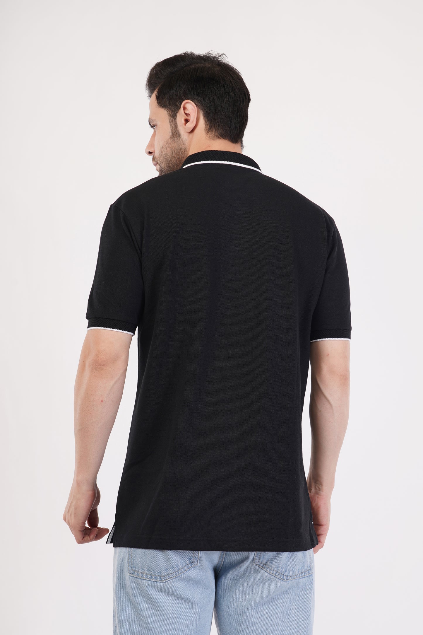 Unisex Black Polo T-Shirt