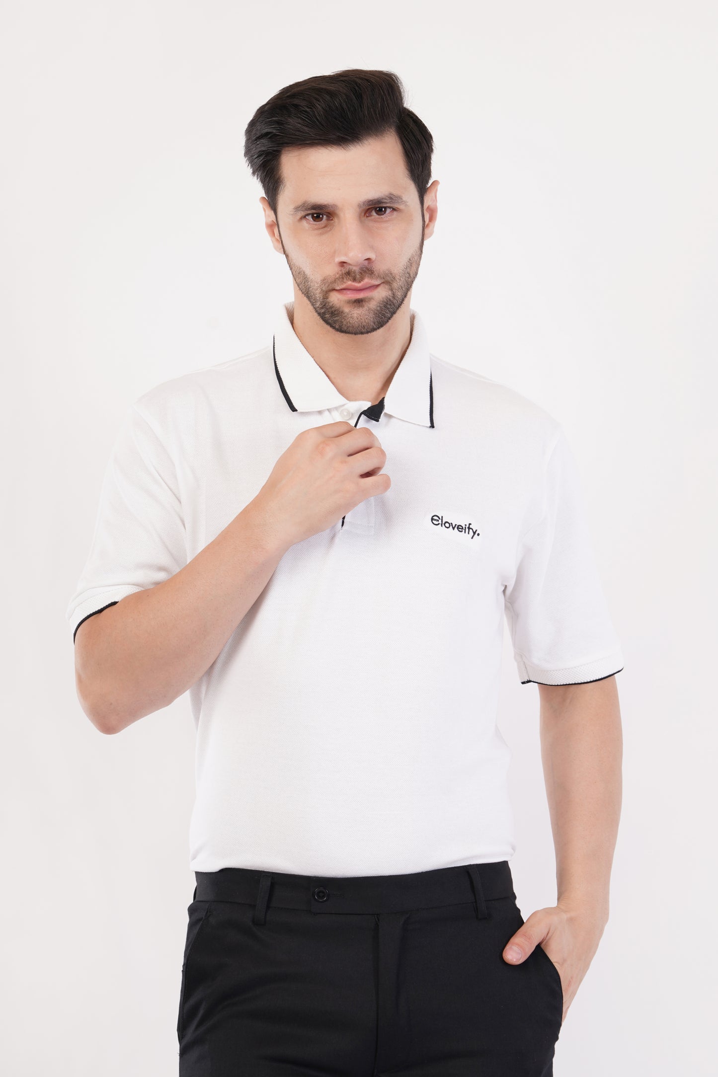 Unisex White Polo T-Shirt