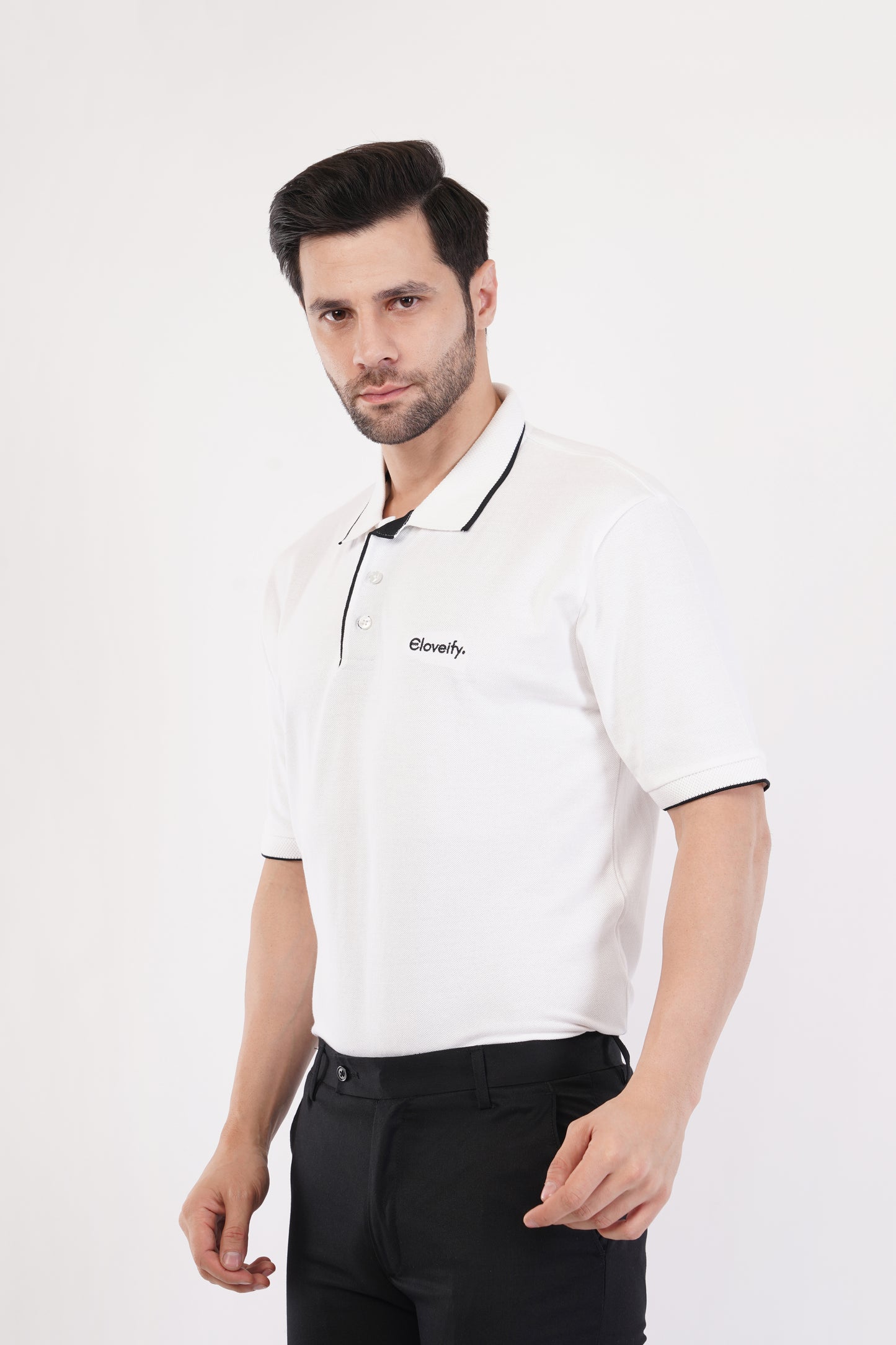Unisex White Polo T-Shirt