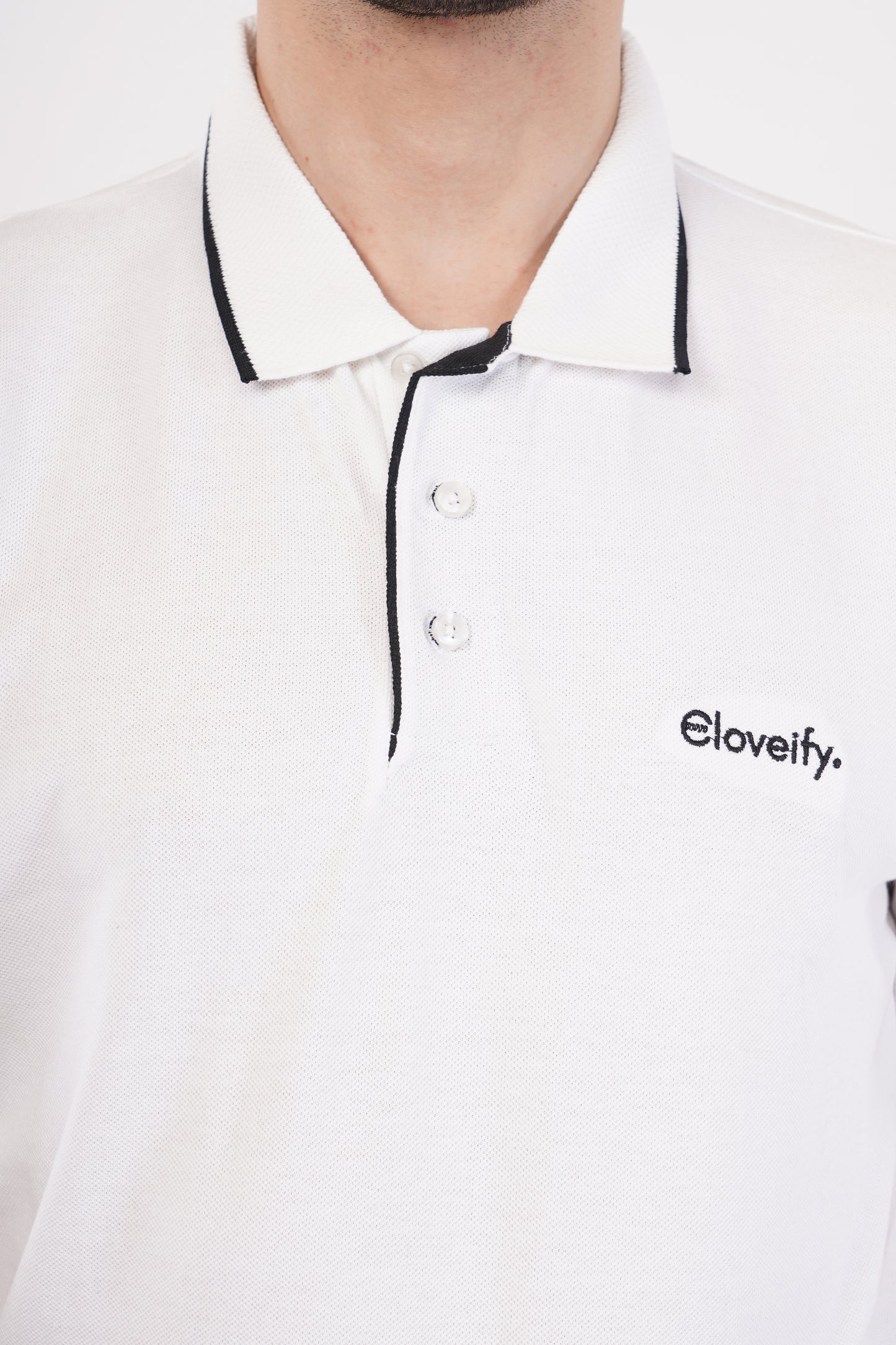 Unisex White Polo T-Shirt