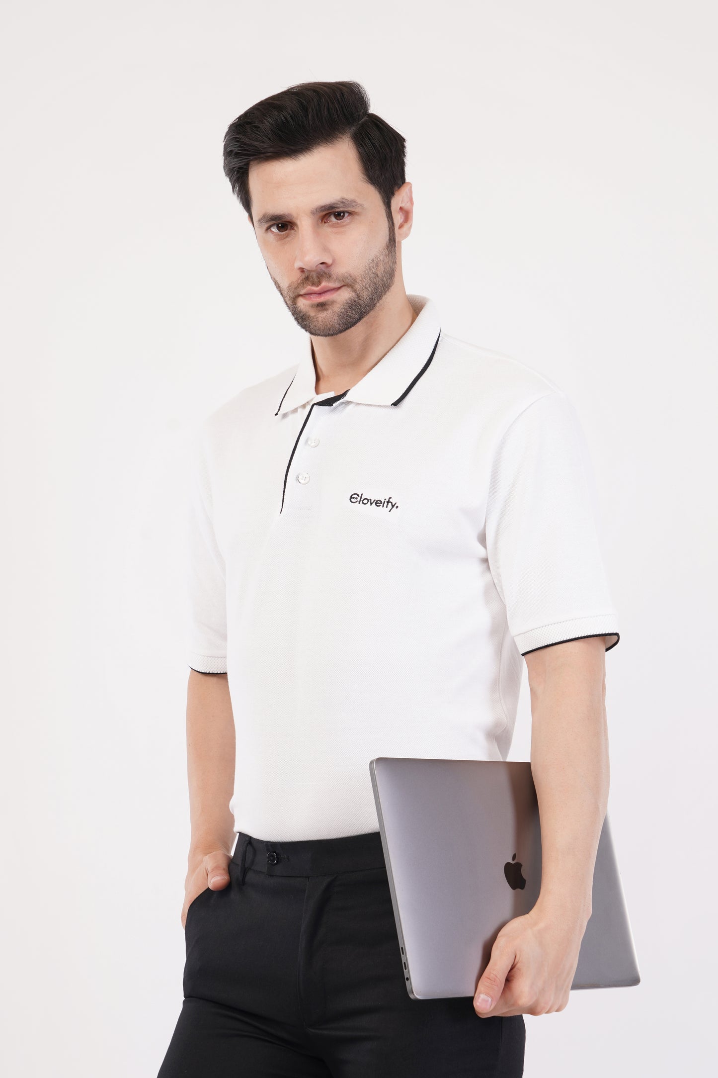 Unisex White Polo T-Shirt