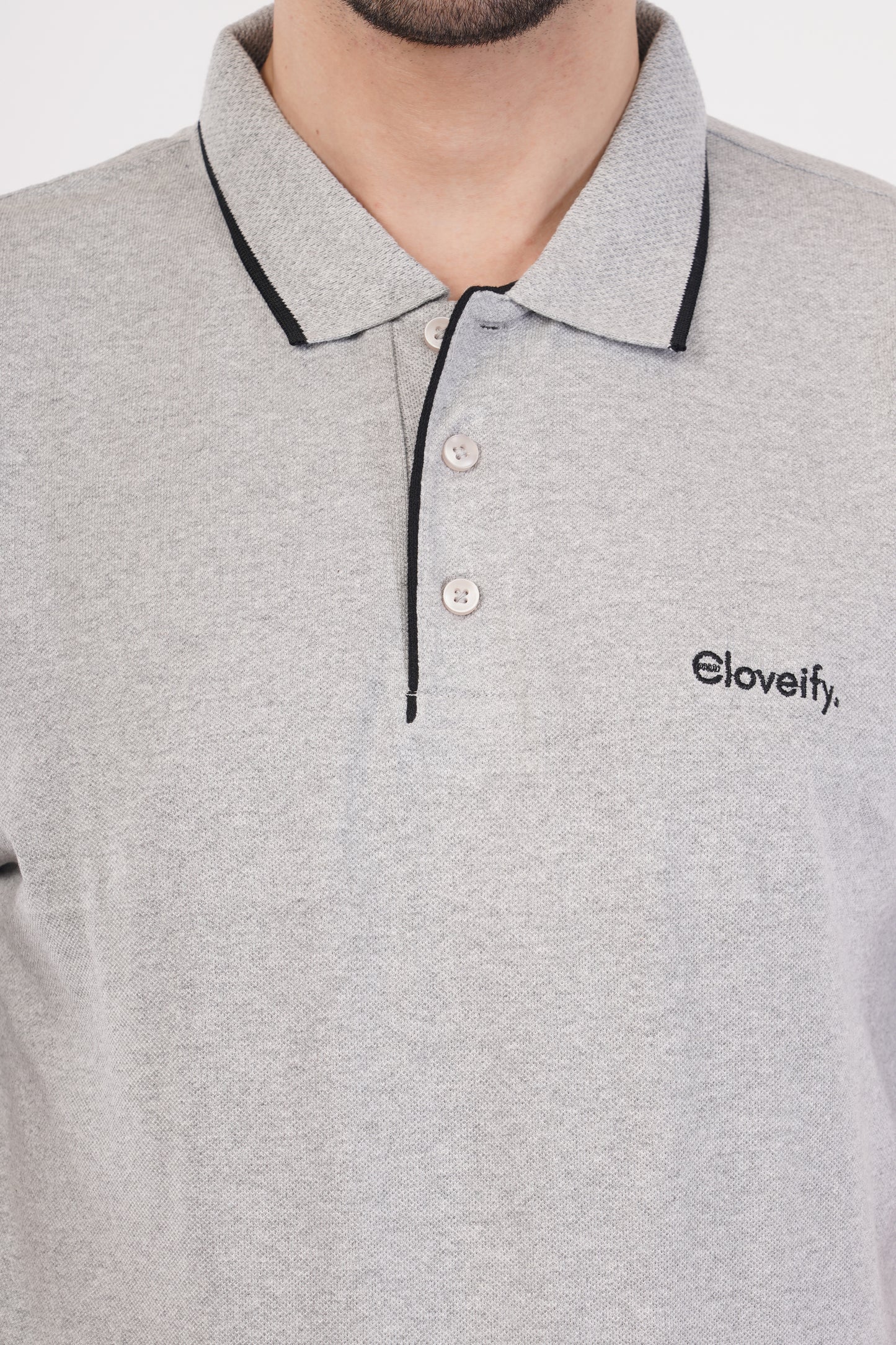 Unisex Grey Polo T-Shirt