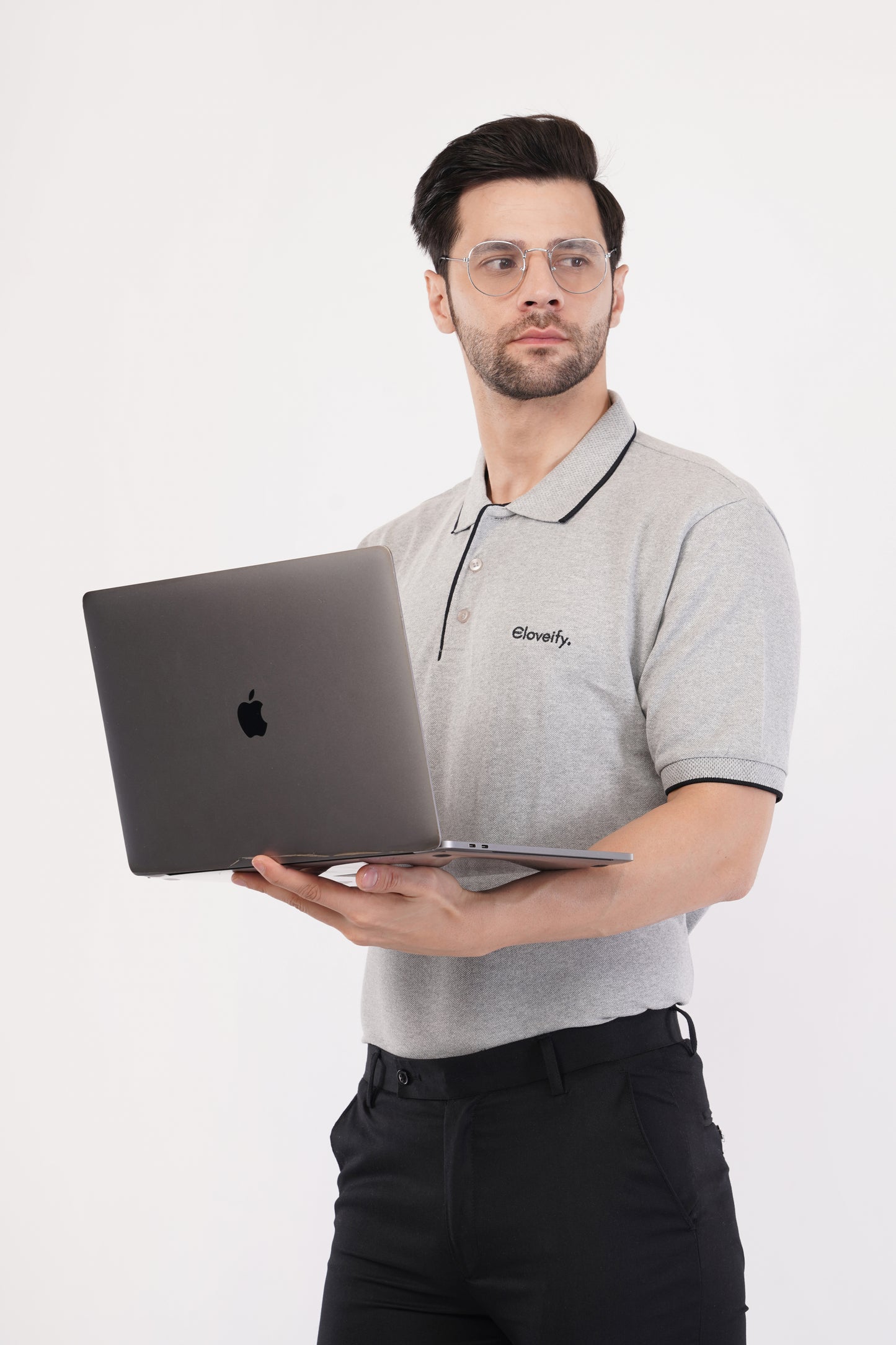 Unisex Grey Polo T-Shirt