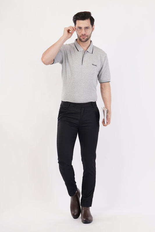 Unisex Grey Polo T-Shirt
