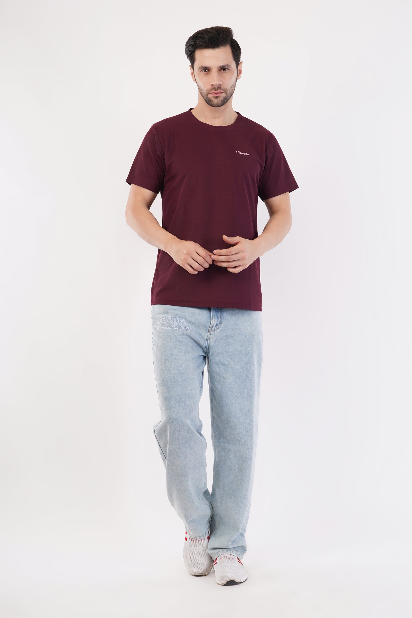 Unisex Maroon Gym T-Shirt