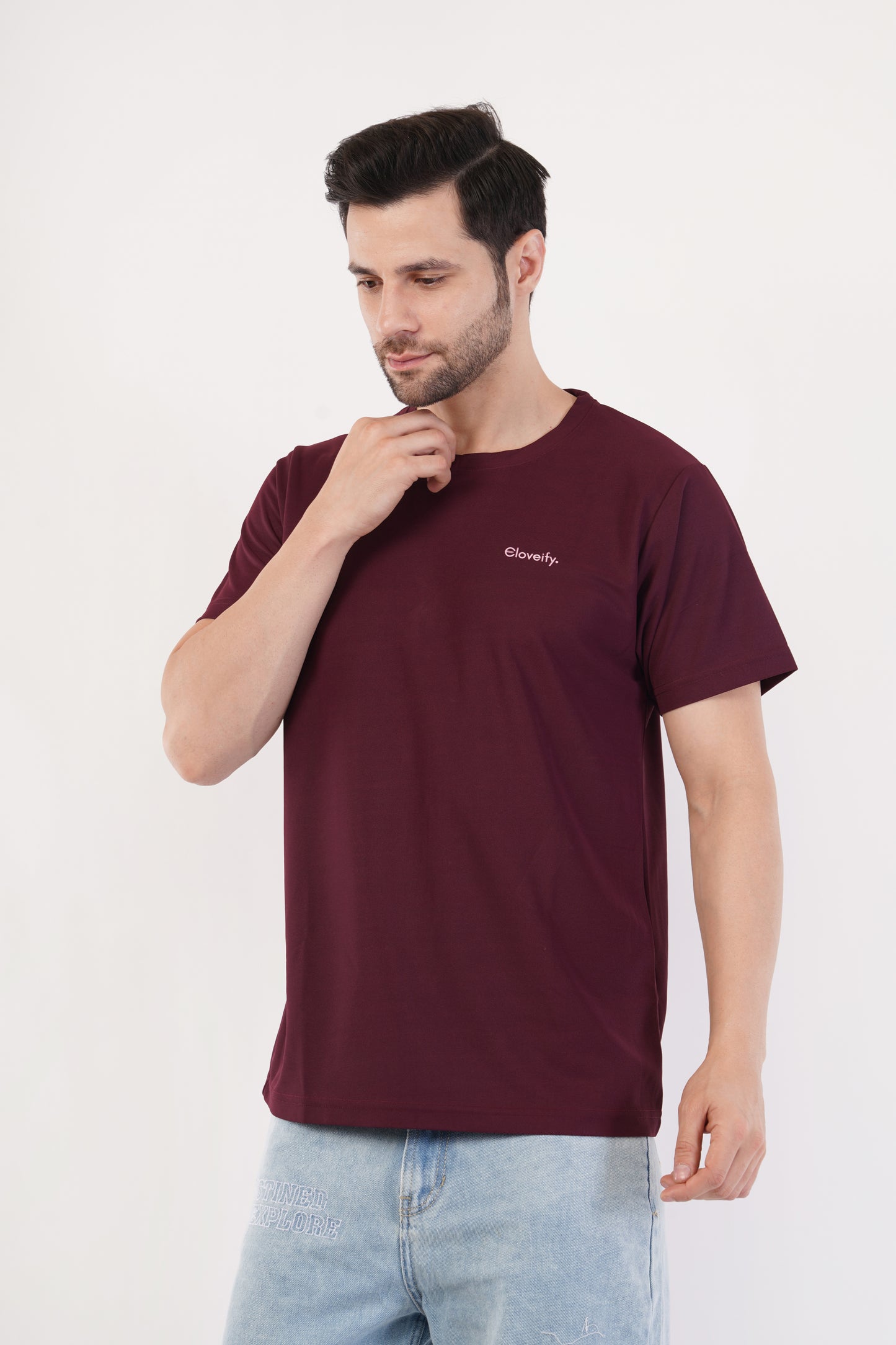Unisex Maroon Gym T-Shirt