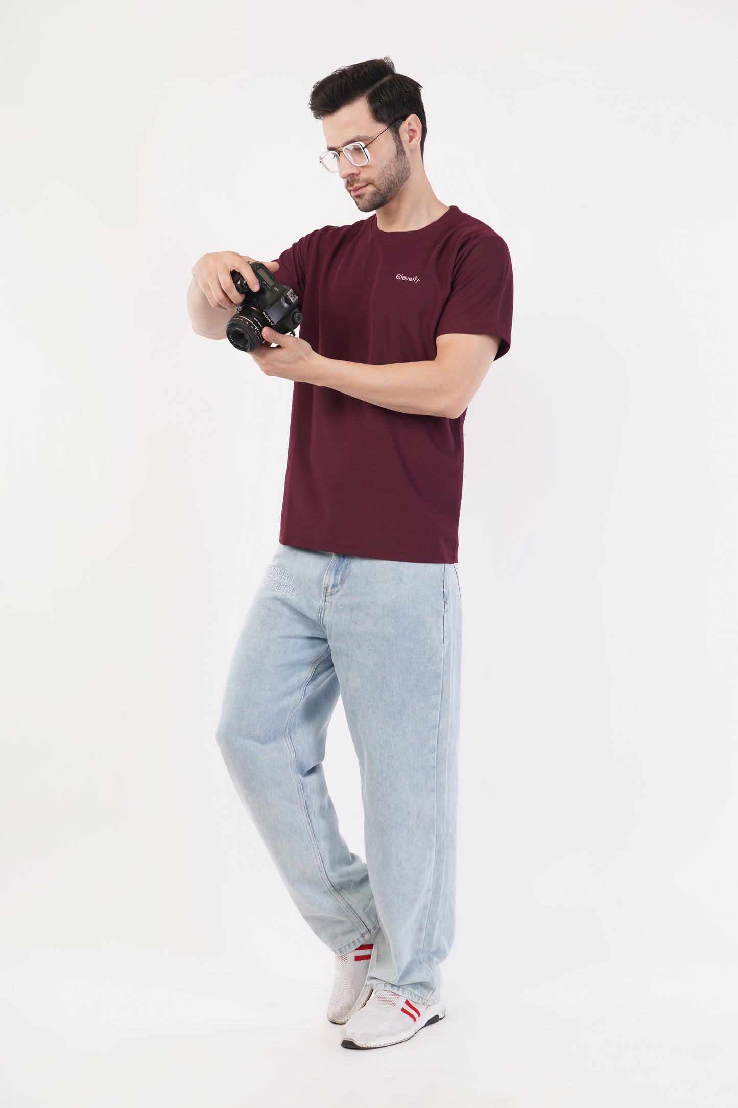 Unisex Maroon Gym T-Shirt