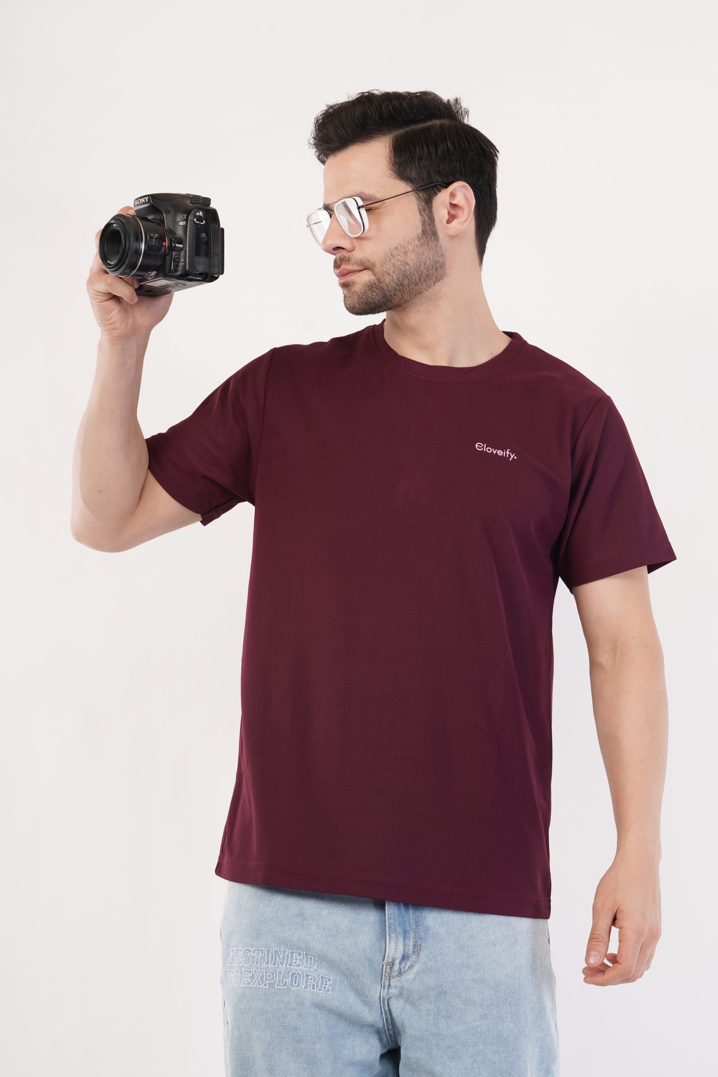 Unisex Maroon Gym T-Shirt