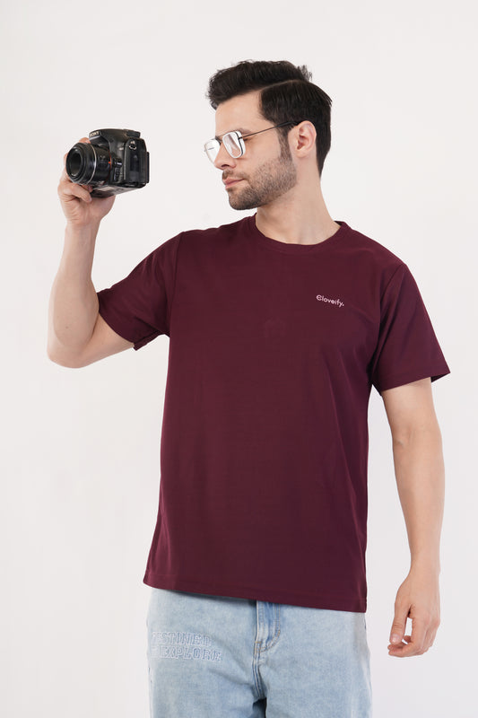 Unisex Maroon Gym T-Shirt