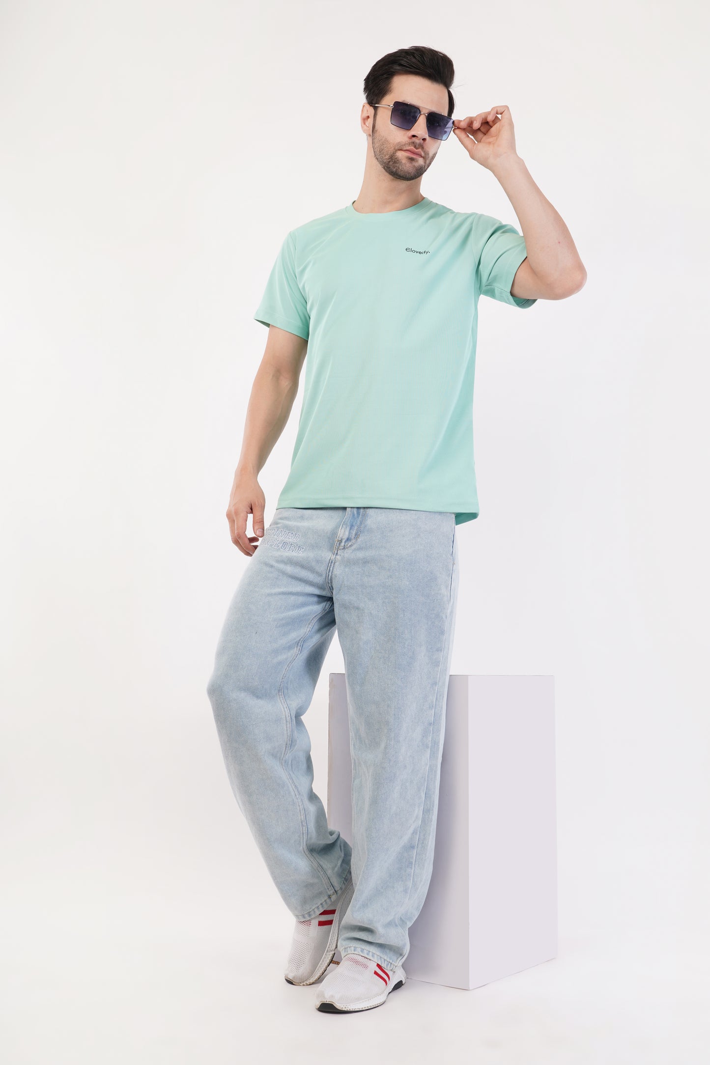 Unisex Sea Green Gym T-Shirt