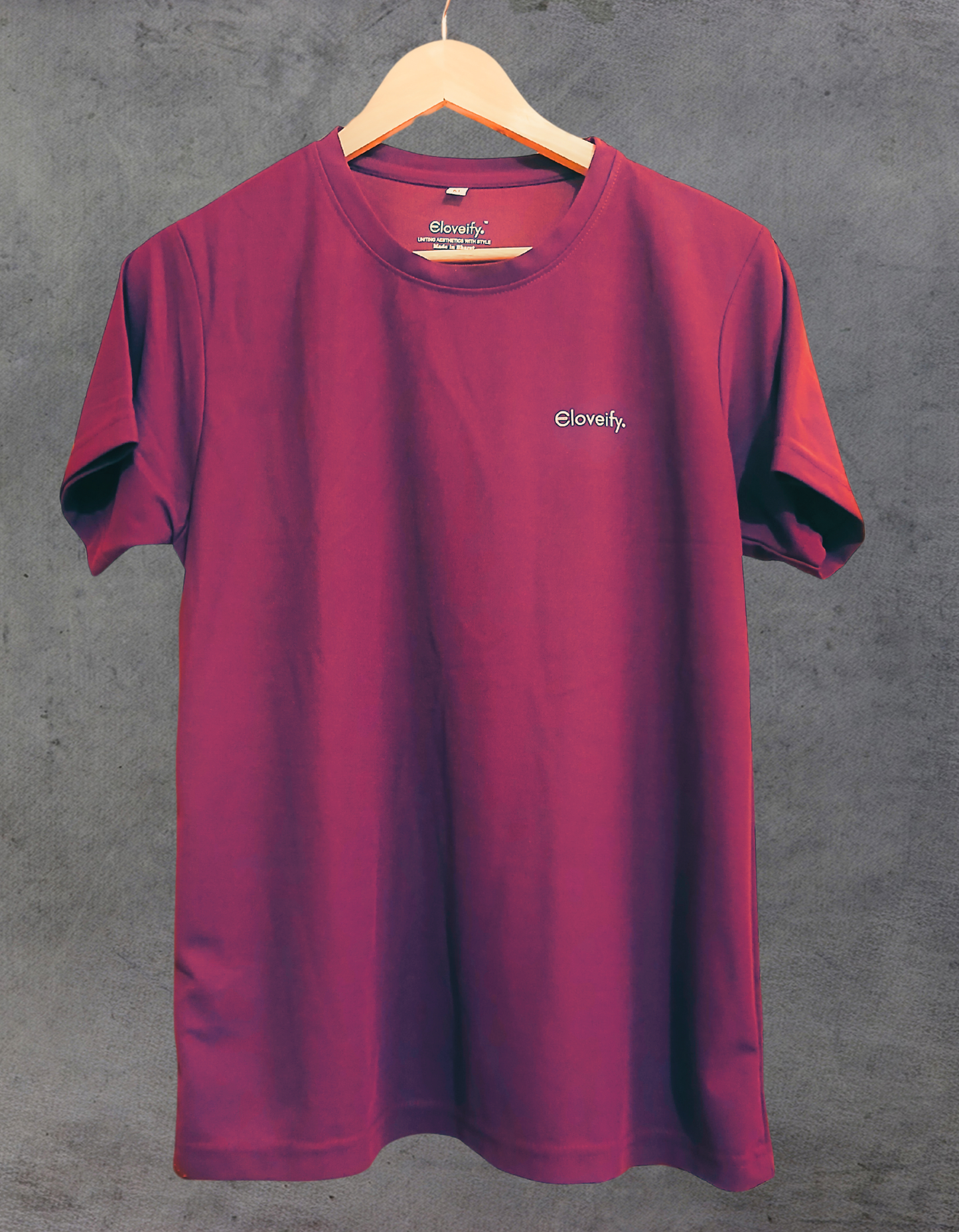 Unisex Maroon Gym T-Shirt