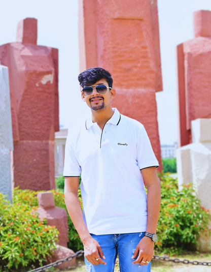 Unisex White Polo T-Shirt