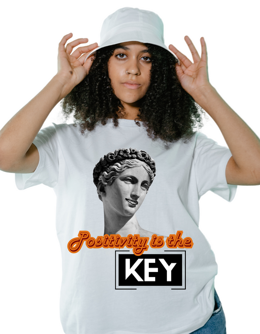 Oversized T-Shirt "Positivity is The Key" - Unisex